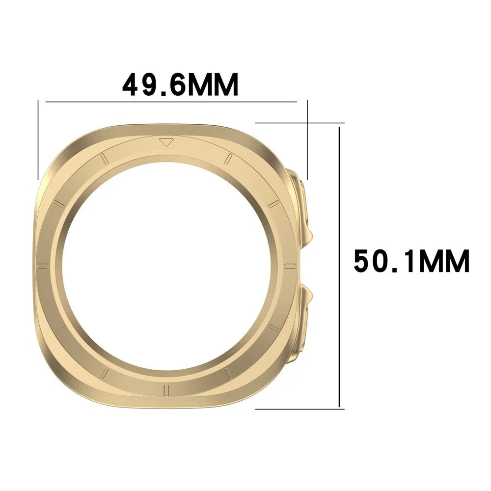 For Samsung Galaxy Watch Ultra (2025) 47mm / Ultra 47mm Hard PC Case Half-Guard Watch Case Cover - Champagne Gold - 7