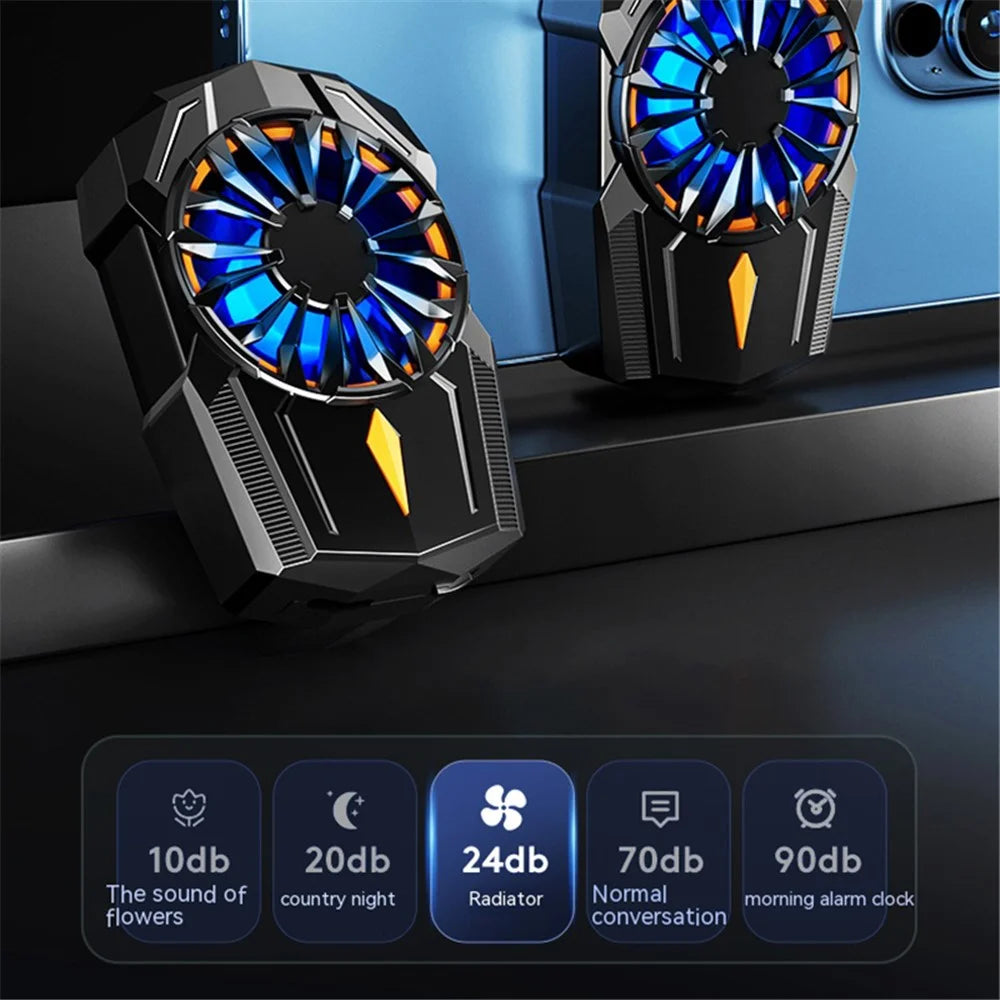 S-08 Phone Back Radiator Cellphone Gaming Mute Heat Dissipation Air Cooling Fan, Plug-In Powered - 2