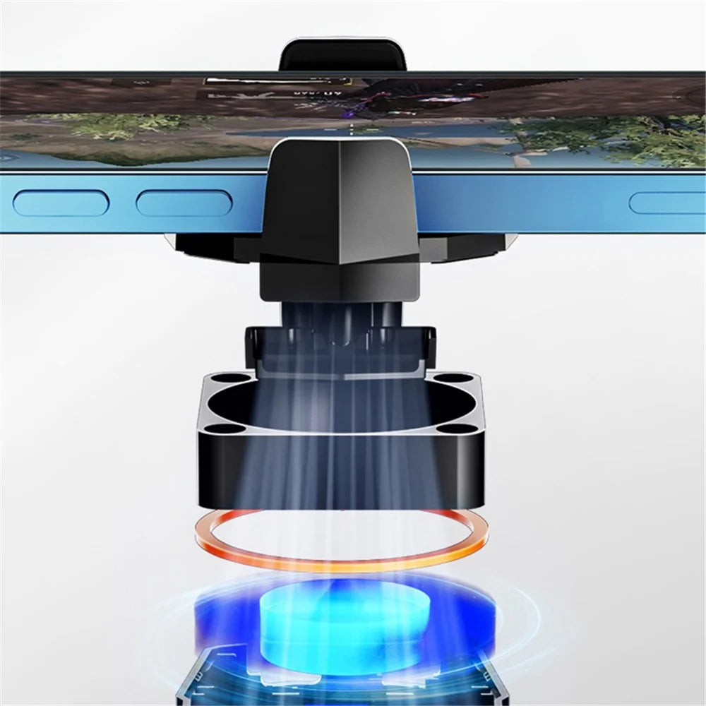 S-08 Phone Back Radiator Cellphone Gaming Mute Heat Dissipation Air Cooling Fan, Plug-In Powered - 7