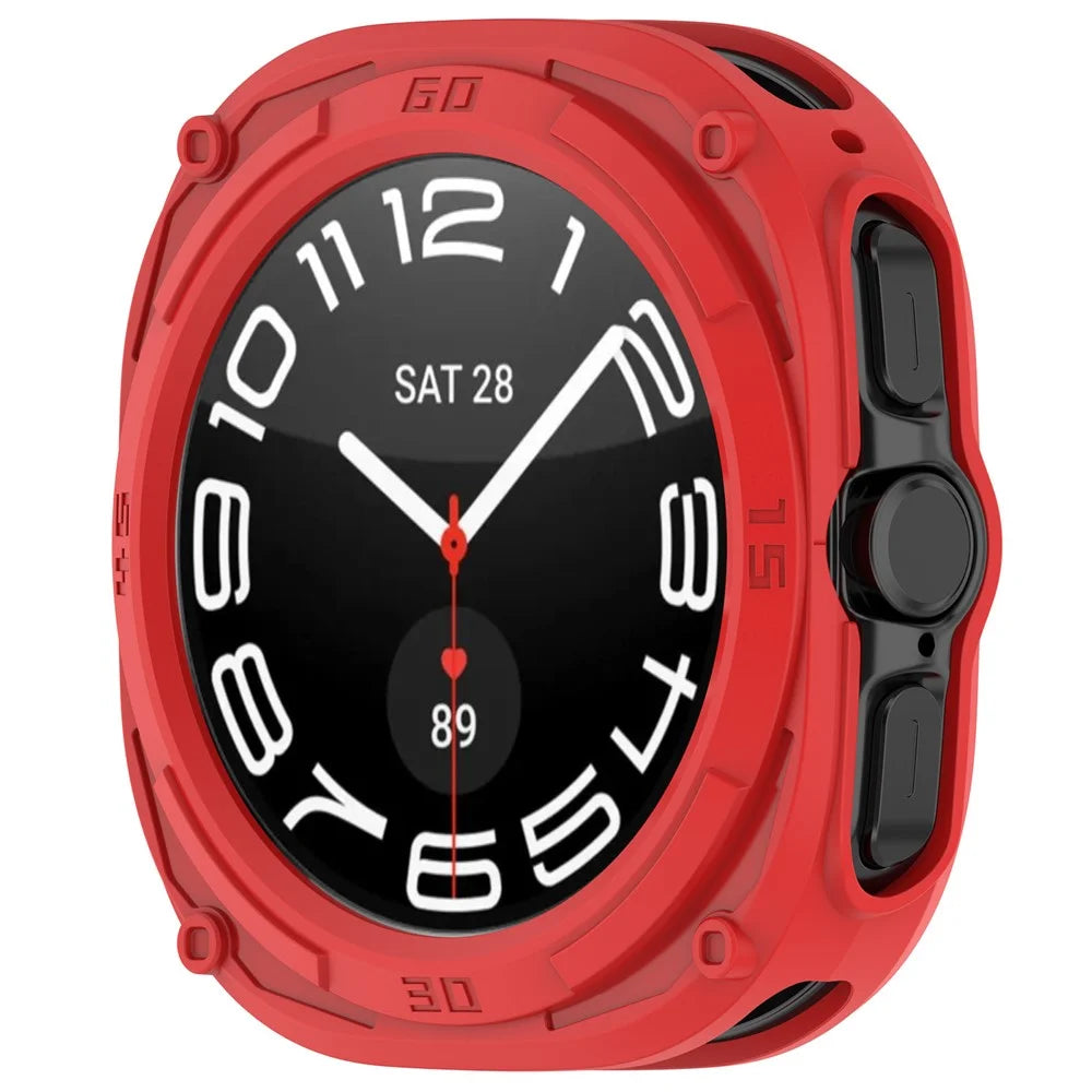 For Samsung Galaxy Watch Ultra (2025) 47mm / Ultra 47mm Anti-Collision TPU Watch Case Hollow Protective Frame - Red - 5