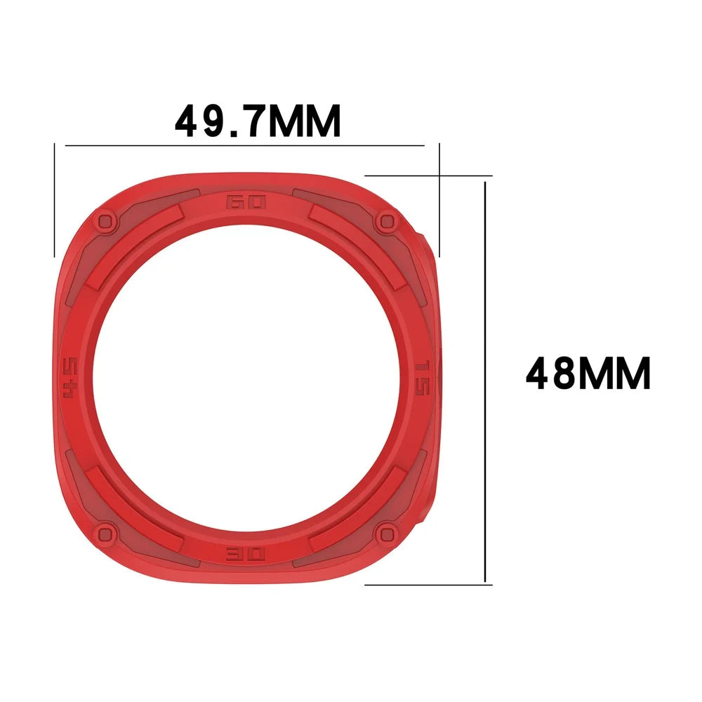 For Samsung Galaxy Watch Ultra (2025) 47mm / Ultra 47mm Anti-Collision TPU Watch Case Hollow Protective Frame - Red - 7