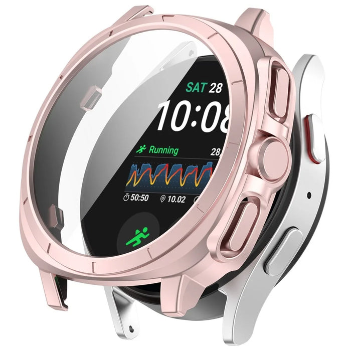 For Samsung Galaxy Watch7 40mm Anti-Drop Watch Case TPU Protective Frame - Pink - 1