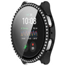 For Samsung Galaxy Watch7 40mm Rhinestone Decor PC Watch Case Integrated with Tempered Glass Film - Electroplating Black - 5