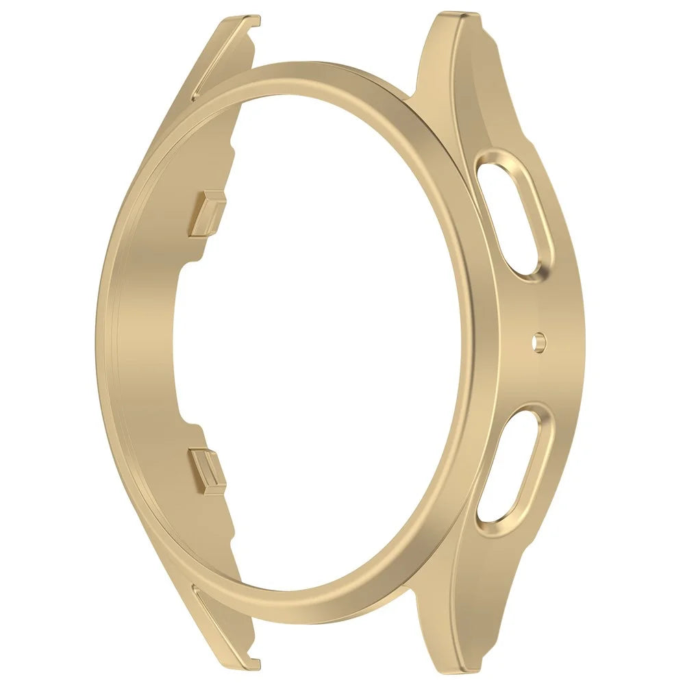 For Samsung Galaxy Watch7 40mm Anti-Drop PC Watch Case Hollow Protective Frame - Champagne Gold - 2