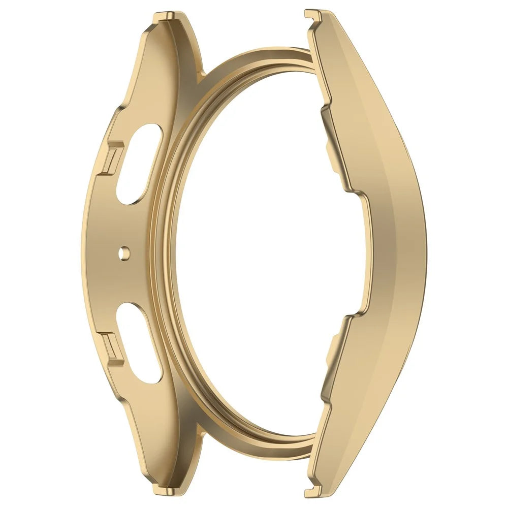 For Samsung Galaxy Watch7 40mm Anti-Drop PC Watch Case Hollow Protective Frame - Champagne Gold - 3
