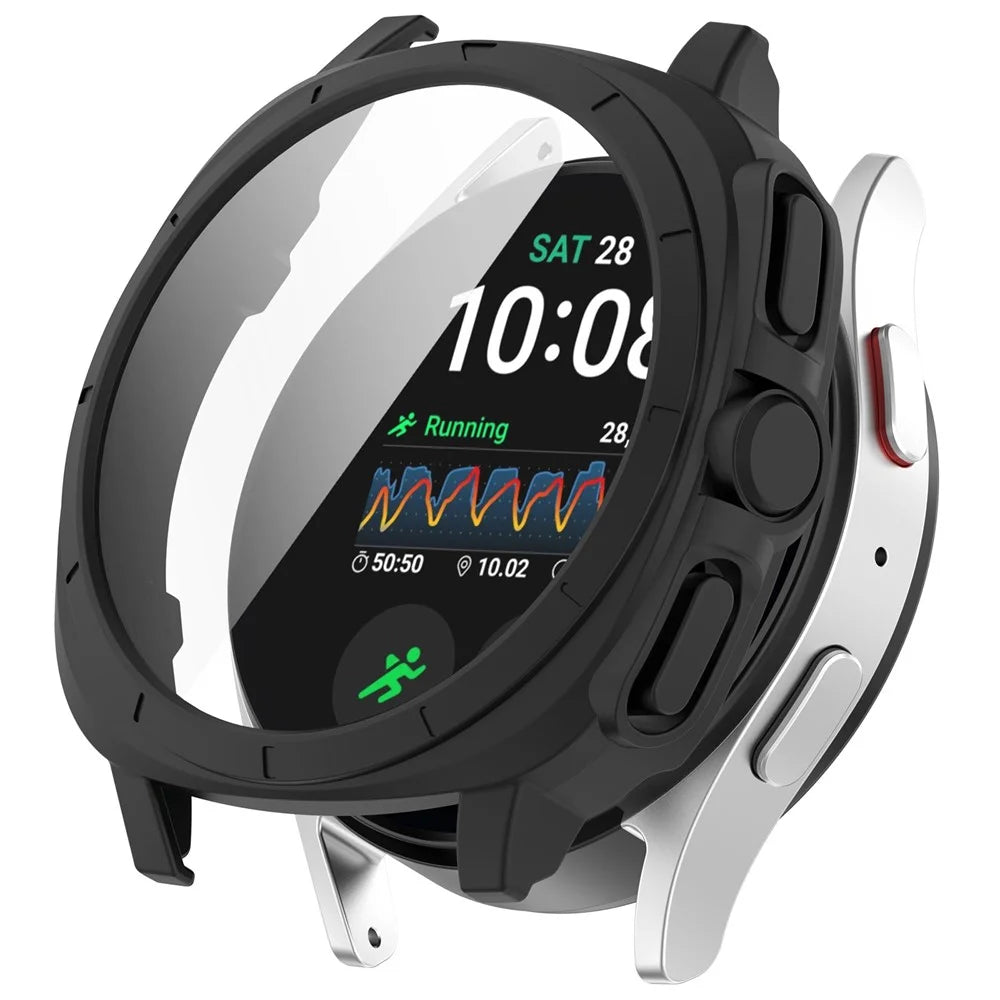 For Samsung Galaxy Watch7 44mm to Galaxy Watch Ultra Transfer Case Hard PC Watch Case Cover - Black - 1