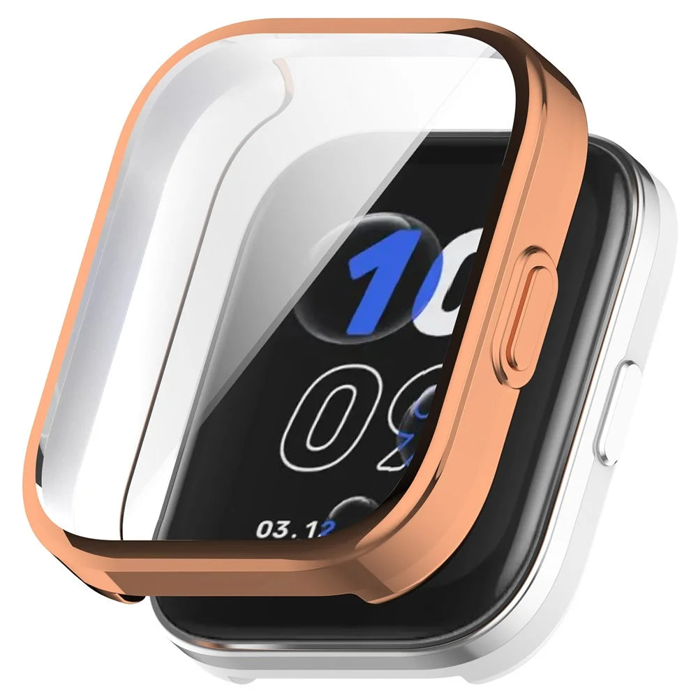 For Amazfit Bip 5 Unity TPU Case Anti-Scratch Smartwatch Protector Watch Case Cover - Rose Gold - 1