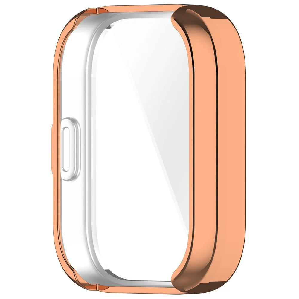 For Amazfit Bip 5 Unity TPU Case Anti-Scratch Smartwatch Protector Watch Case Cover - Rose Gold - 3