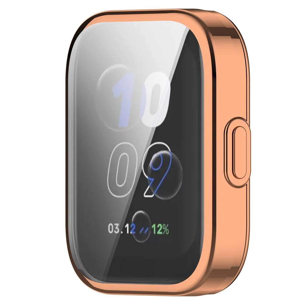 For Amazfit Bip 5 Unity TPU Case Anti-Scratch Smartwatch Protector Watch Case Cover - Rose Gold - 5