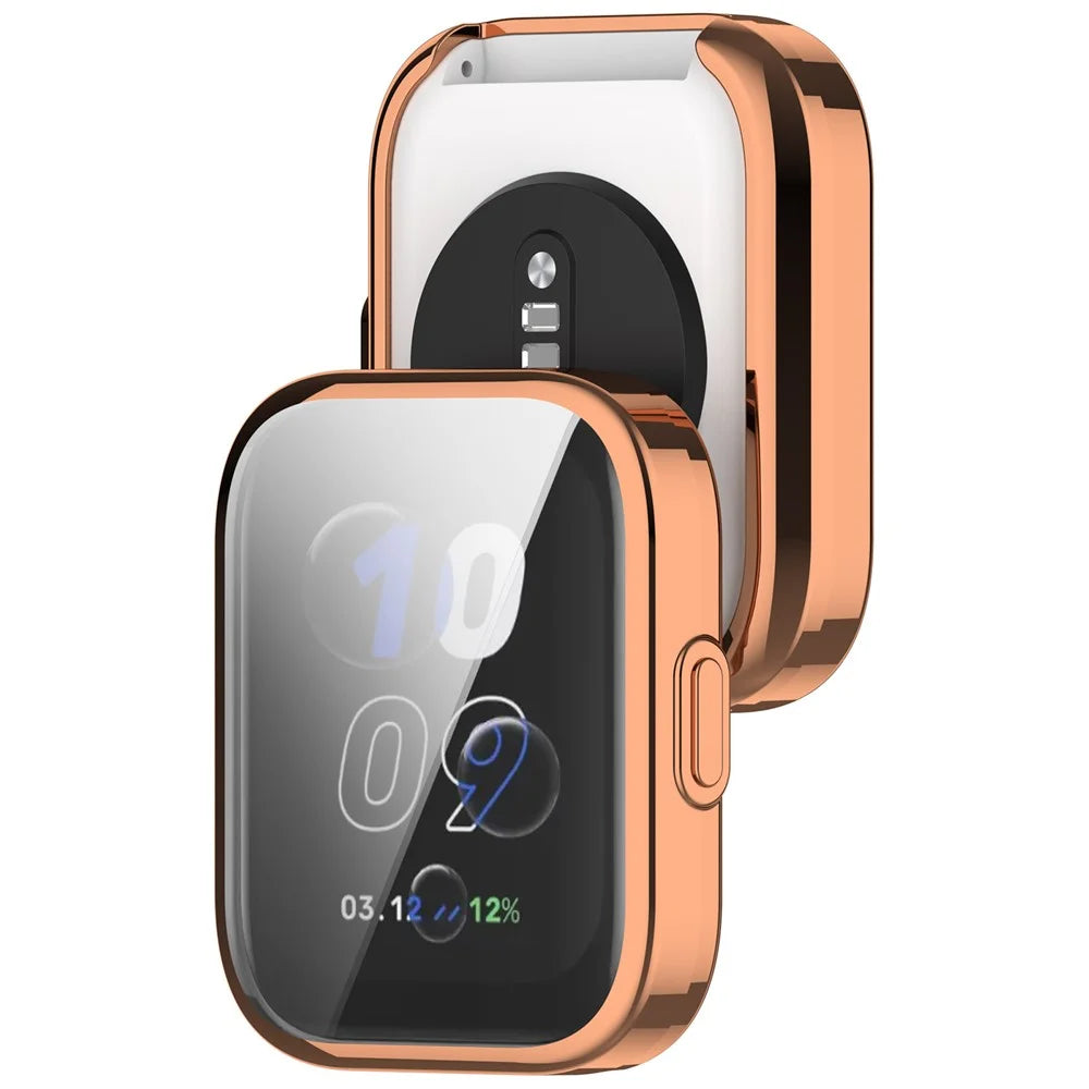 For Amazfit Bip 5 Unity TPU Case Anti-Scratch Smartwatch Protector Watch Case Cover - Rose Gold - 6