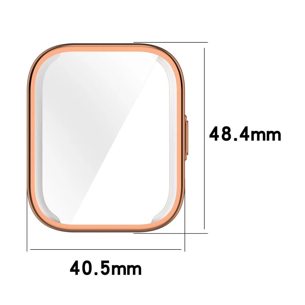 For Amazfit Bip 5 Unity TPU Case Anti-Scratch Smartwatch Protector Watch Case Cover - Rose Gold - 7