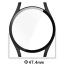 For Samsung Galaxy Watch7 44mm PC Watch Case Anti-Scratch Cover with Tempered Glass Film - Pink - Black - 7