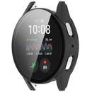For Samsung Galaxy Watch7 40mm Watch Case PC Cover with Tempered Glass Screen Protector - Matte Black - 2