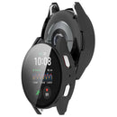 For Samsung Galaxy Watch7 40mm Watch Case PC Cover with Tempered Glass Screen Protector - Matte Black - 3