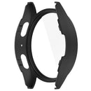 For Samsung Galaxy Watch7 40mm Watch Case PC Cover with Tempered Glass Screen Protector - Matte Black - 5