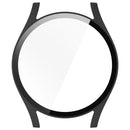 For Samsung Galaxy Watch7 40mm Watch Case PC Cover with Tempered Glass Screen Protector - Matte Black - 6