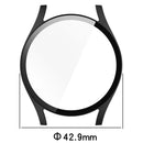 For Samsung Galaxy Watch7 40mm Watch Case PC Cover with Tempered Glass Screen Protector - Matte Black - 7