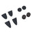 8PCS/Set L2 R2 Trigger Button + Rocker Cap for Sony PS5 Gamepad - 5