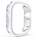 For Apple Watch Series 7 / 8 / 9 45mm Hollow-Out PC+TPU Protection Cover Watch Frame Case - White - 1