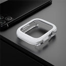 For Apple Watch Series 7 / 8 / 9 45mm Hollow-Out PC+TPU Protection Cover Watch Frame Case - White - 4