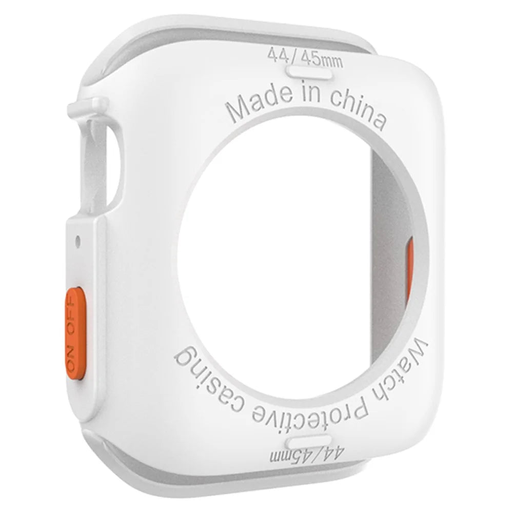 For Apple Watch Series SE3 / SE2 / SE1 /  6 / 5 / 4 44mm / 7 / 8 / 9 45mm Drop Protection TPU Watch Frame Case - White - 2