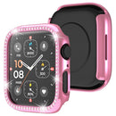 For Apple Watch Series SE3 / SE2 / SE1 /  6 / 5 / 4 44mm Rhinestone Decor Hollow Out Electroplating PC Watch Case - Pink - 3