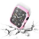 For Apple Watch Series SE3 / SE2 / SE1 /  6 / 5 / 4 44mm Rhinestone Decor Hollow Out Electroplating PC Watch Case - Pink - 5