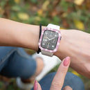 For Apple Watch Series SE3 / SE2 / SE1 /  6 / 5 / 4 40mm Rhinestone Decor Electroplating PC Watch Case with Tempered Glass Film - Pink - 5