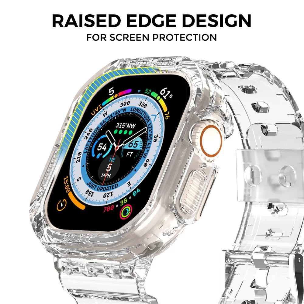 AHASTYLE WG103 For Apple Watch Ultra 49mm / Watch Ultra 2 49mm TPU Band with Case Replacement Sport Strap - 3