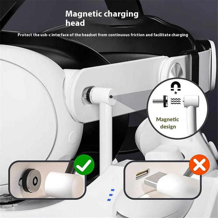 Q6-3 Charging Dock Station for Meta Quest 3 , 30W Fast Charging Stand with RGB Light - 3