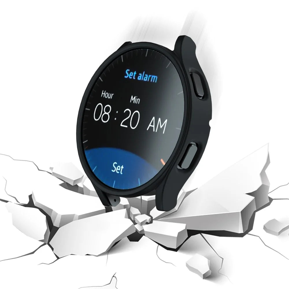 For Samsung Galaxy Watch7 44mm Case Hollow Hard PC Watch Case Cover - Black - 2