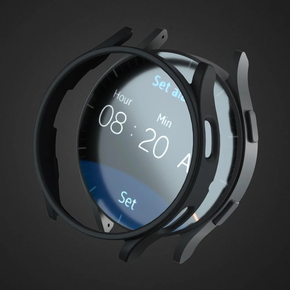 For Samsung Galaxy Watch7 44mm Case Hollow Hard PC Watch Case Cover - Black - 5