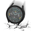 For Samsung Galaxy Watch7 44mm Matte Case with Tempered Glass Screen Film Hard PC Watch Cover - Black - 3