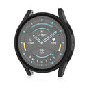 For Samsung Galaxy Watch7 44mm Matte Case with Tempered Glass Screen Film Hard PC Watch Cover - Black - 4