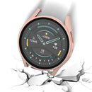 For Samsung Galaxy Watch7 40mm Matte Case Hard PC Watch Cover with Tempered Glass Screen Film - Pink - 3