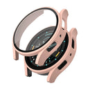 For Samsung Galaxy Watch7 40mm Matte Case Hard PC Watch Cover with Tempered Glass Screen Film - Pink - 5