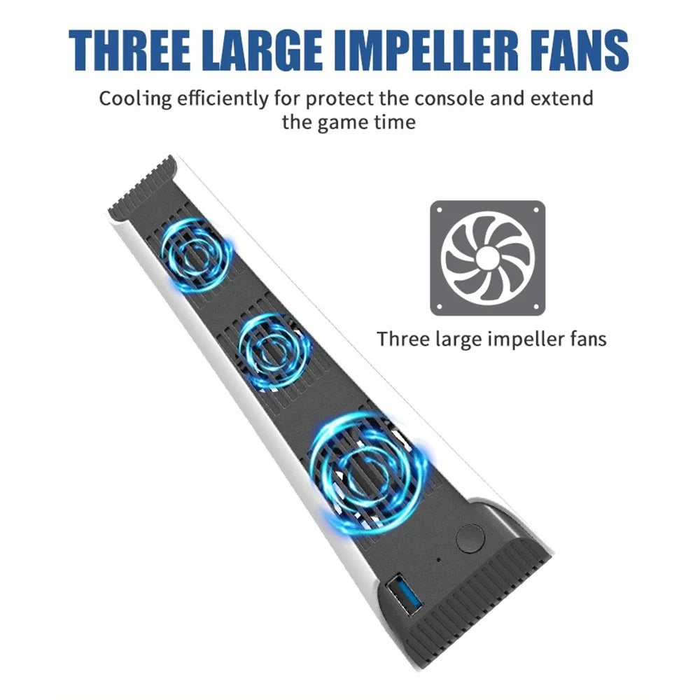 TOPWOLF HS-PS5028 For Sony Playstation 5 Game Console Cooling Fan Low Noise Heat Dissipation Fan Cooler - 4