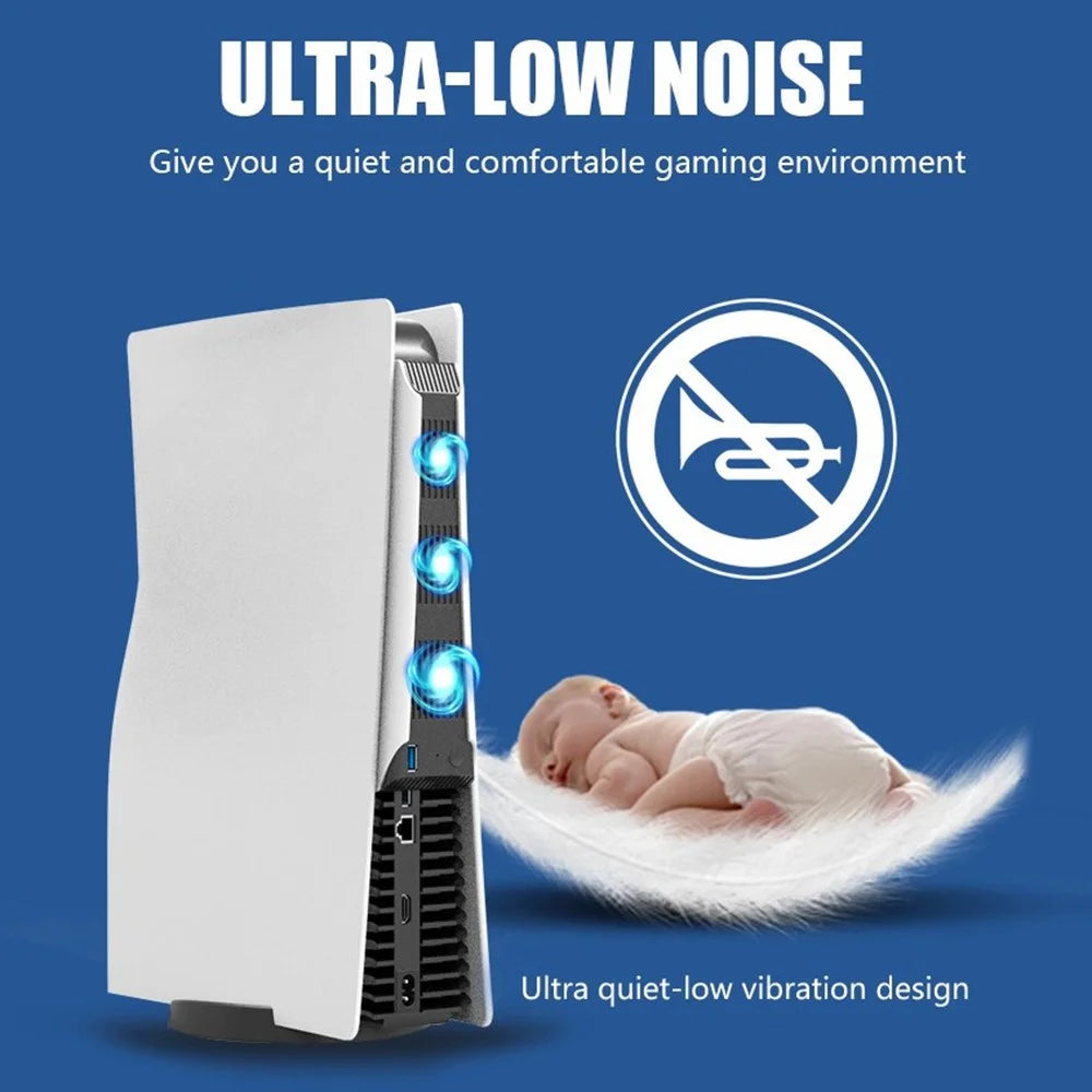 TOPWOLF HS-PS5028 For Sony Playstation 5 Game Console Cooling Fan Low Noise Heat Dissipation Fan Cooler - 6