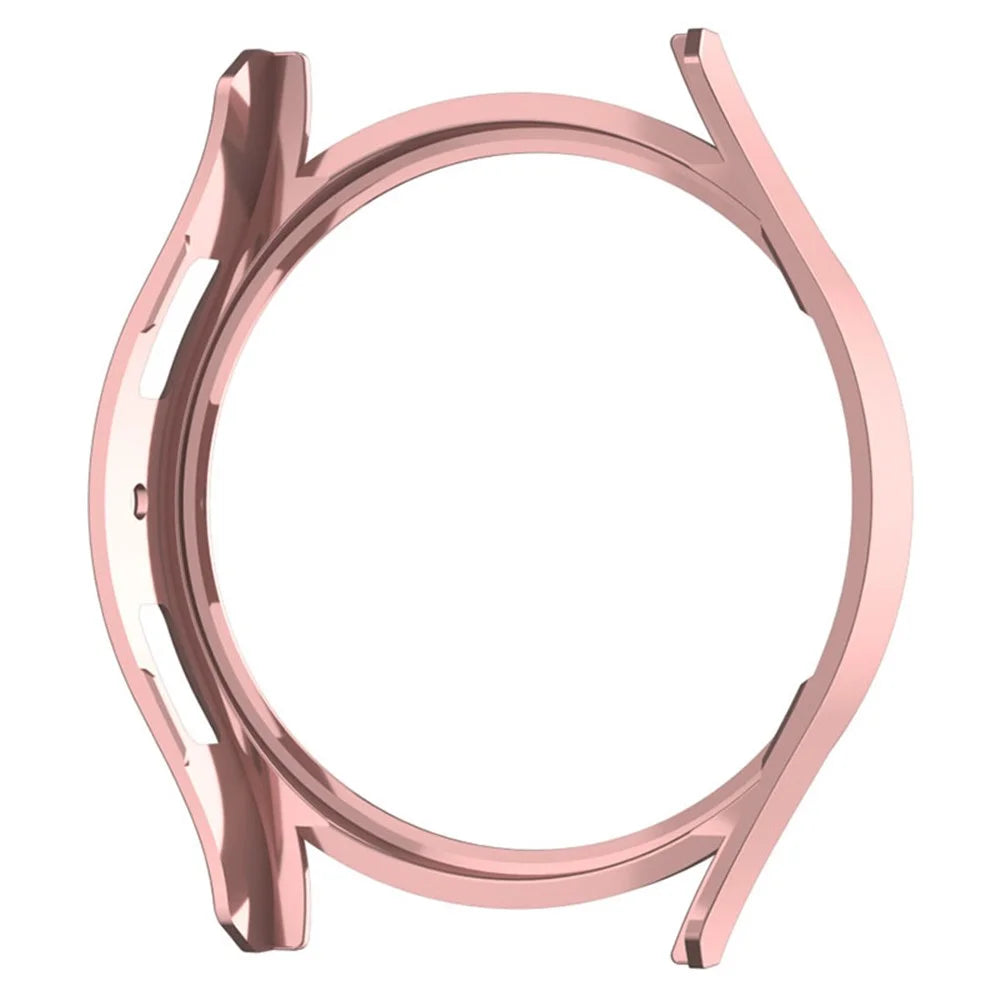 For Samsung Galaxy Watch7 40mm PC Watch Case Rhinestone Decor Hollow-Out Cover - Pink - 3