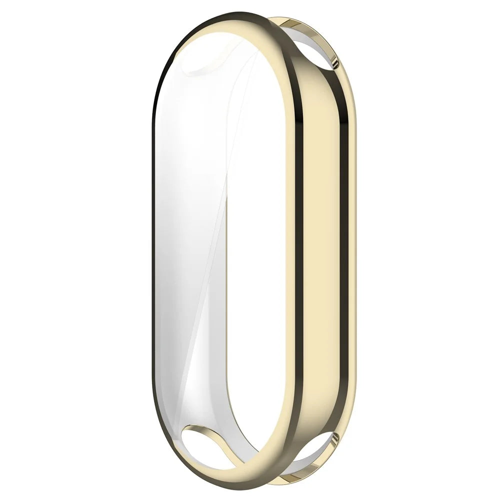 For Xiaomi Smart Band 8 / Smart Band 9 / 9 NFC Electroplating Full Protection Cover TPU Watch Frame Case - Gold - 4