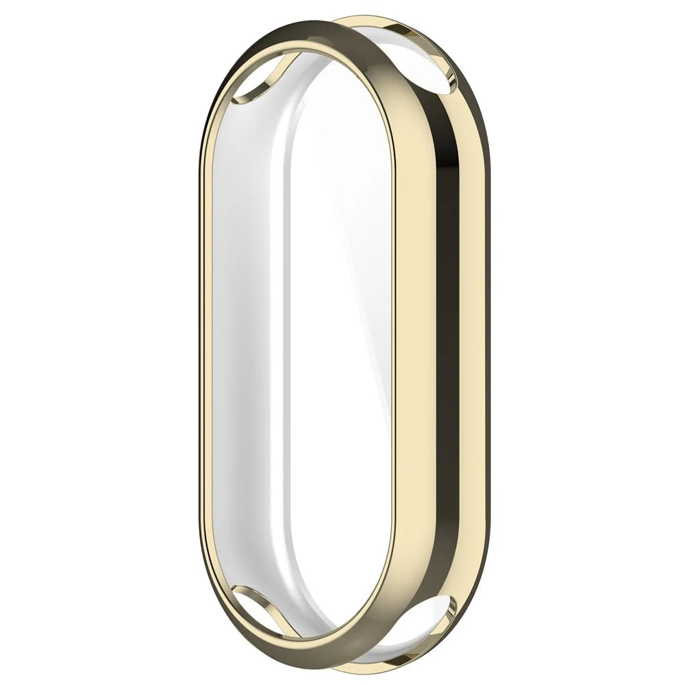 For Xiaomi Smart Band 8 / Smart Band 9 / 9 NFC Electroplating Full Protection Cover TPU Watch Frame Case - Gold - 5