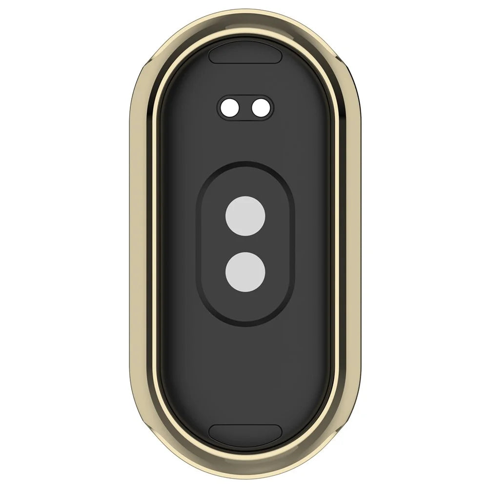 For Xiaomi Smart Band 8 / Smart Band 9 / 9 NFC Electroplating Full Protection Cover TPU Watch Frame Case - Gold - 7