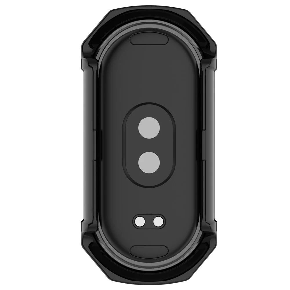 For Xiaomi Smart Band 9 NFC / Smart Band 9 Anti-Scratch Hard PC Watch Case with Tempered Glass Film - Black - 7