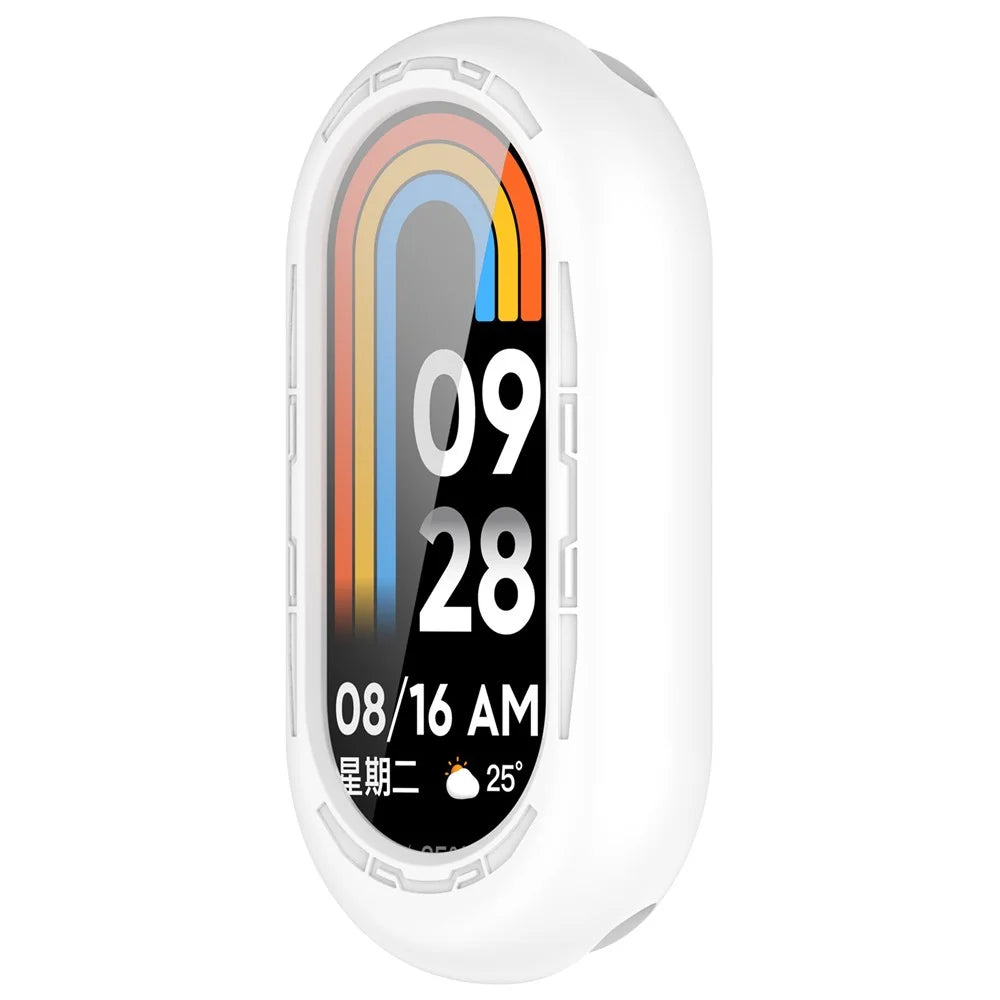 For Xiaomi Smart Band 9 / 9 NFC Silicone Watch Case Anti-Collision Protection Frame - White - 2