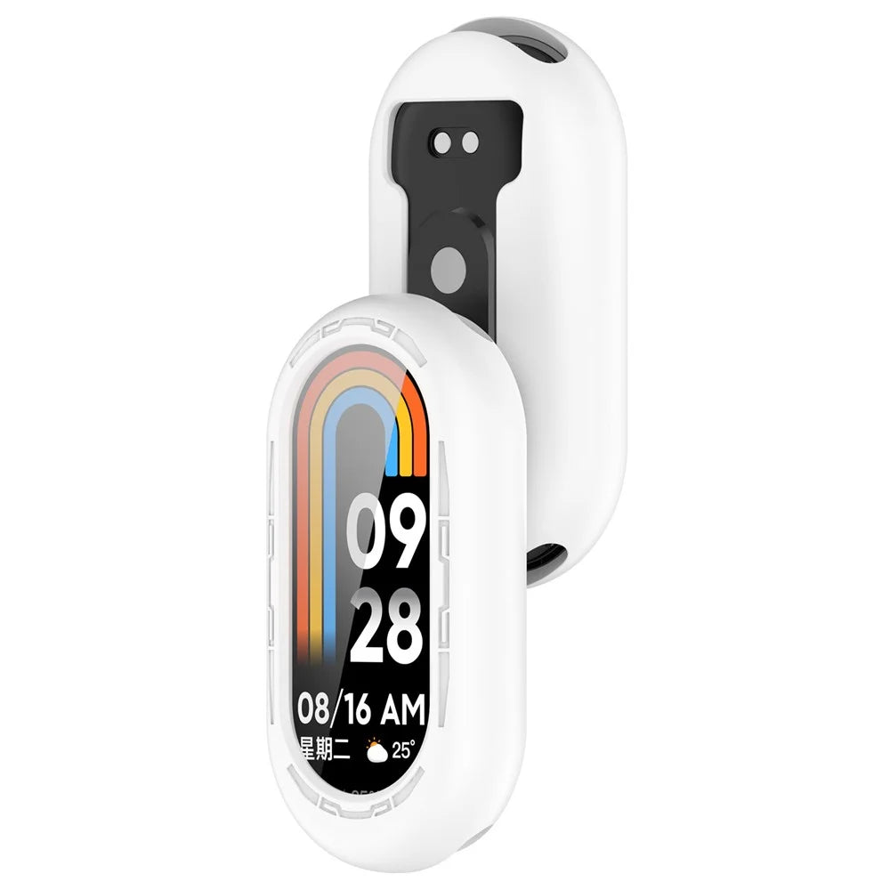 For Xiaomi Smart Band 9 / 9 NFC Silicone Watch Case Anti-Collision Protection Frame - White - 3