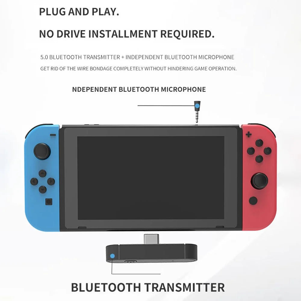 HONSON HS-SW390 For Nintendo Switch / Switch Lite / PS4 / PS5 Game Console Bluetooth-compatible Receiver Transmitter - 2