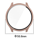 For OnePlus Watch 2R / Watch 2 / Oppo Watch Sport Case Hard PC Full Protective Watch Cover with Tempered Glass Film - Pink - 7