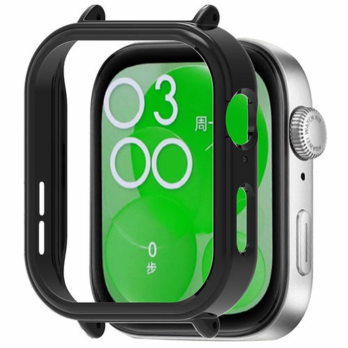 For Huawei Watch Fit 3 Anti-Collision PC Watch Case 20mm Strap Connection Frame - Black - 1