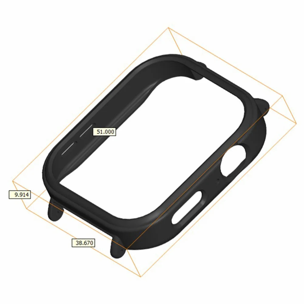 For Huawei Watch Fit 3 Anti-Collision PC Watch Case 20mm Strap Connection Frame - Black - 5