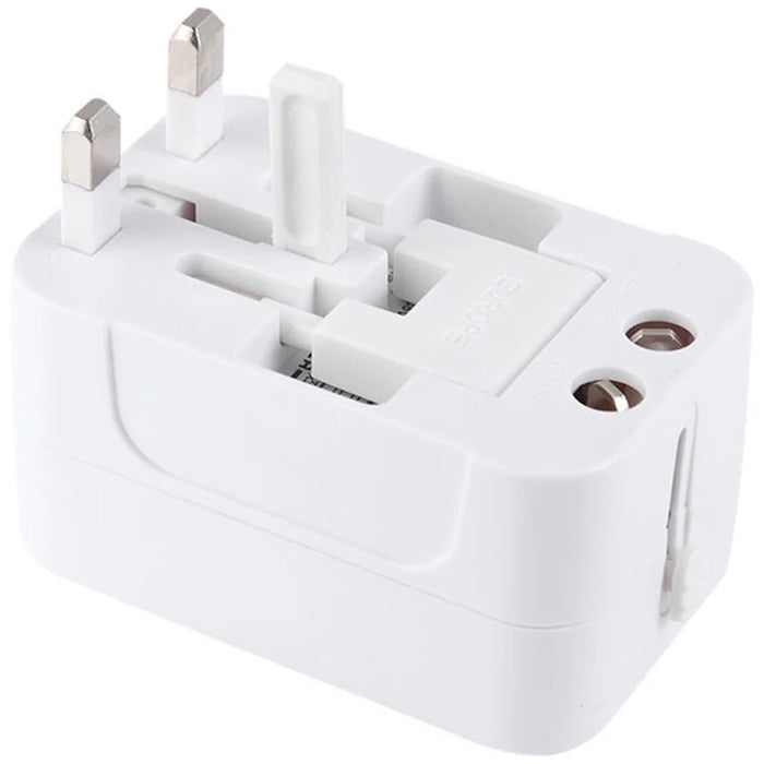 HH202-C Worldwide All in One Universal Travel Charger Adapter Wall Charge Plug with 1 USB+1 Type-C - 2